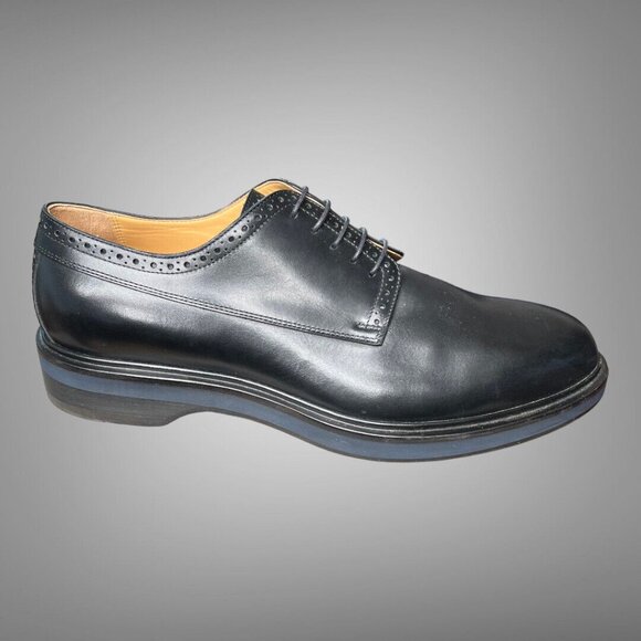 Hermes Men\'s Black Calf Skin Leather Derby Shoes EU Size 43 main image 5